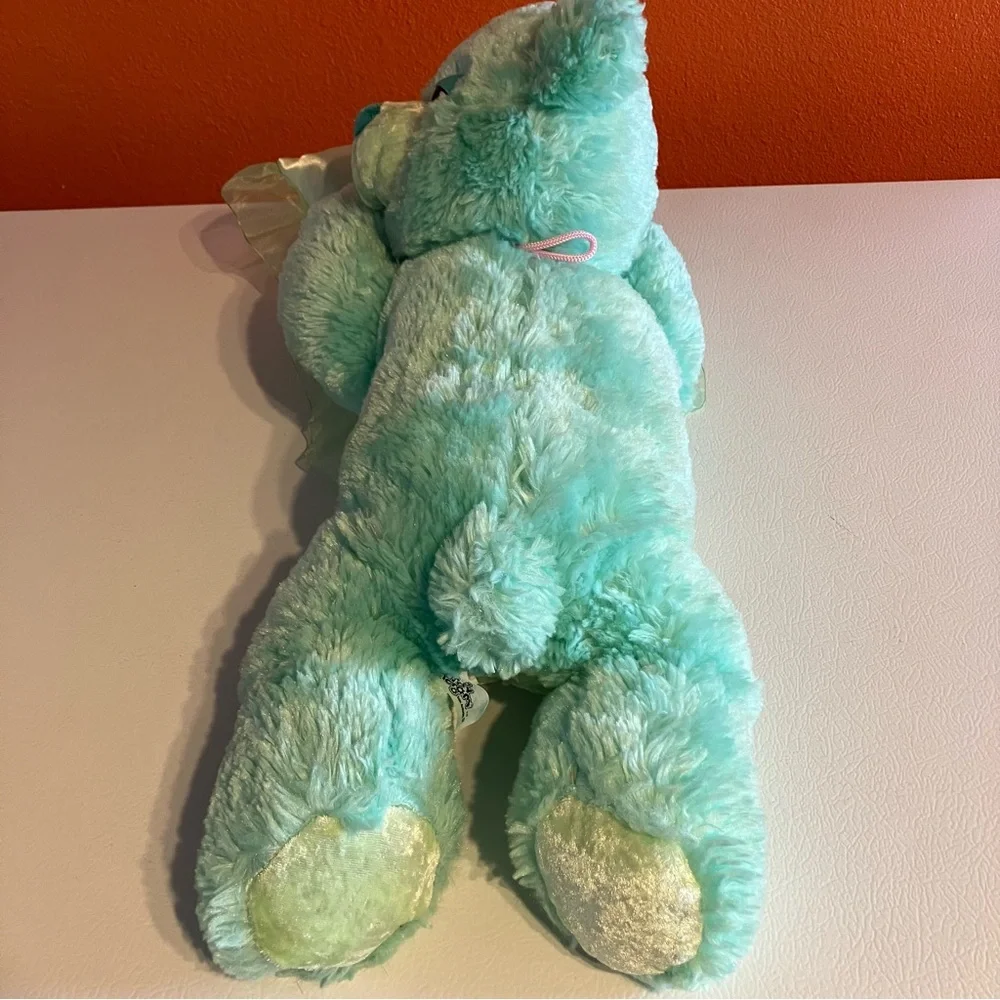 Aqua Soft Plush Sleepy Time‎ Bear with Satin Pillow
